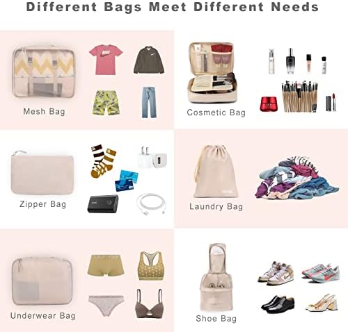 BAGAIL 8 Set Packing Cubes Luggage Packing Organizers for Travel Accessories - Image 4