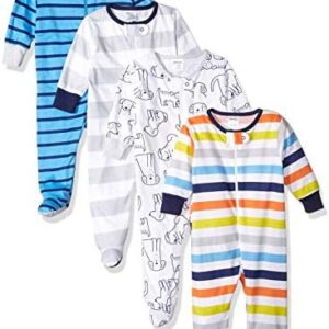 Onesies Brand baby-boys 4-pack Sleep 'N Play Footies