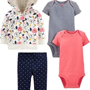 Simple Joys by Carter's Baby Girls' 4-Piece Jacket, Pant, and Bodysuit Set