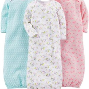 Simple Joys by Carter's Girls' 3-Pack Cotton Sleeper Gown