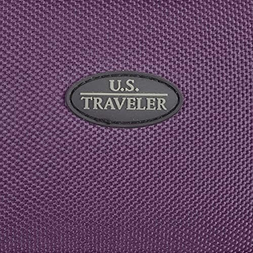 U.S. Traveler Rio Rugged Fabric Expandable Carry-on Luggage, Purple, 2 Wheel - Image 9
